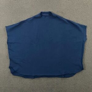 Frank & Eileen Audrey Funnel Neck Capelet Top One Size Tee Lab Blue LAB228TF